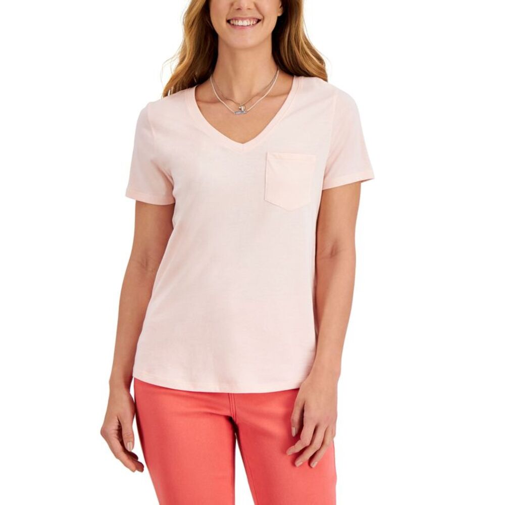Style & Co Cotton V Neck T-Shirt